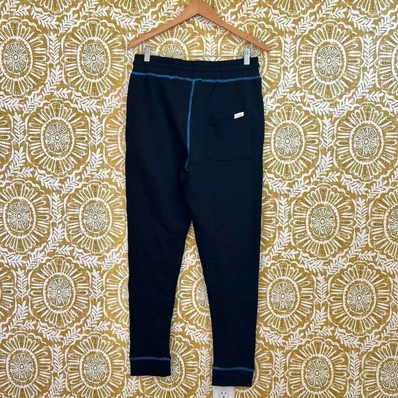 NWT Eleven Paris Men’s Exposed Seam Fleece Joggers Black W/Dresden Blue size S - Picture 9 of 13